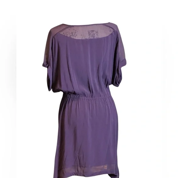 Express Lavender Sheer Midi Dress - Picture 2 of 7